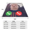 John Pork Is Calling Blankets Soft Warm Flannel Throw Blanket Cover for Bed Living room Picnic Travel Home Couch 5