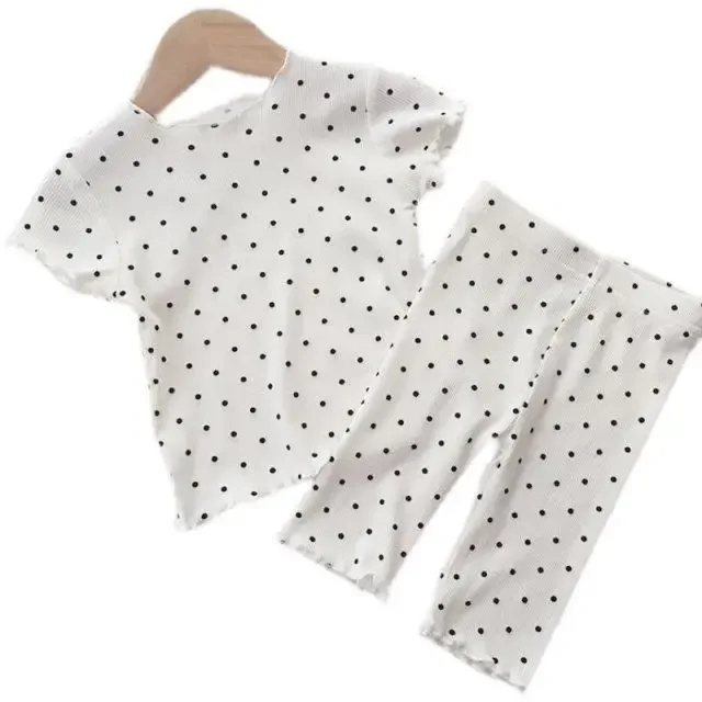 Kids Pajamas Set Kids Pajamas Pajama Sets Kids Clothing Set Summer Thin Short Sleeve Children's Sleepwear Set Boys' Home Clothes Two-Piece Set