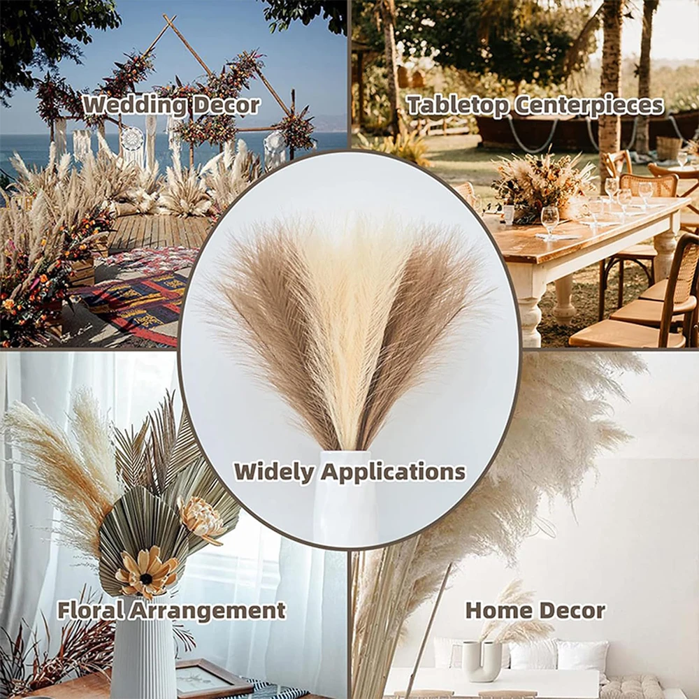 Fluffy Pampas Grass Boho Dewercor Artificial Flower 6
