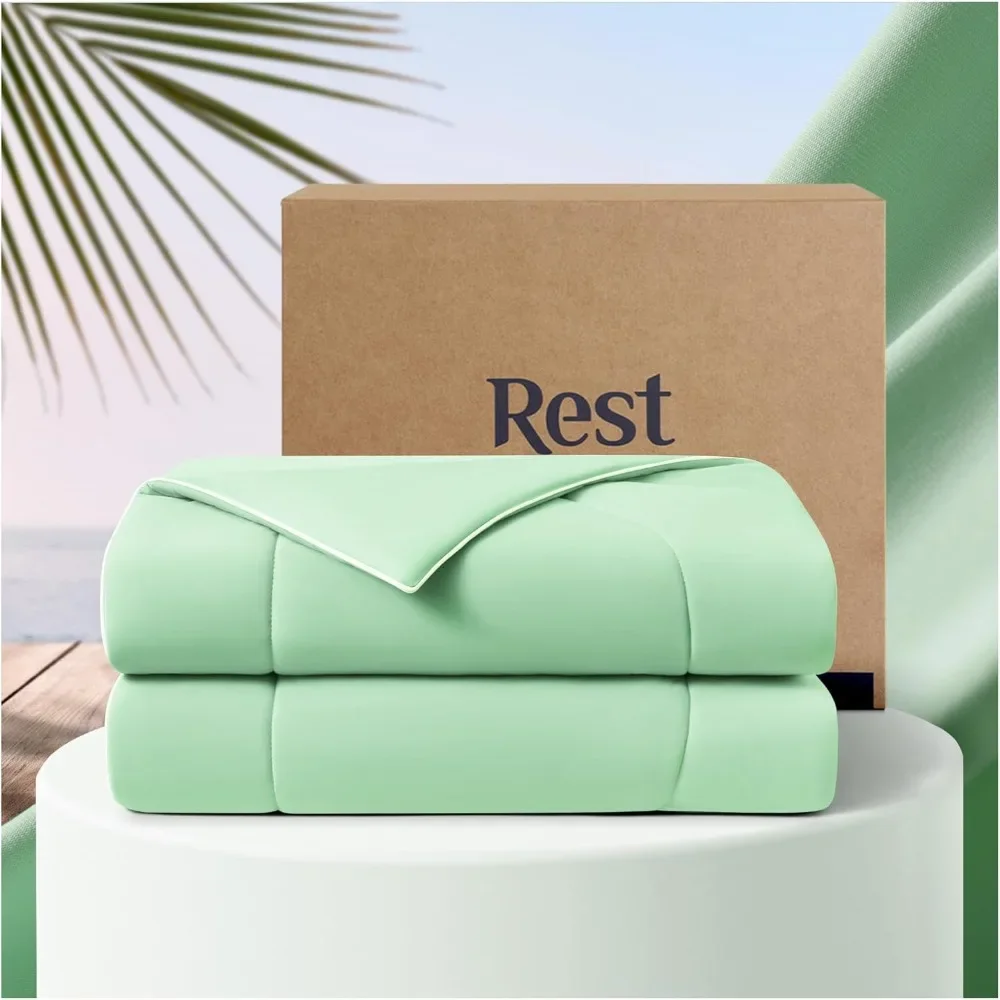 Cooling Comforter, Blanket for Hot Sleepers, All Season Bedding To Keep Cool for Night Sweats, Breathable Lightweight Blanket
