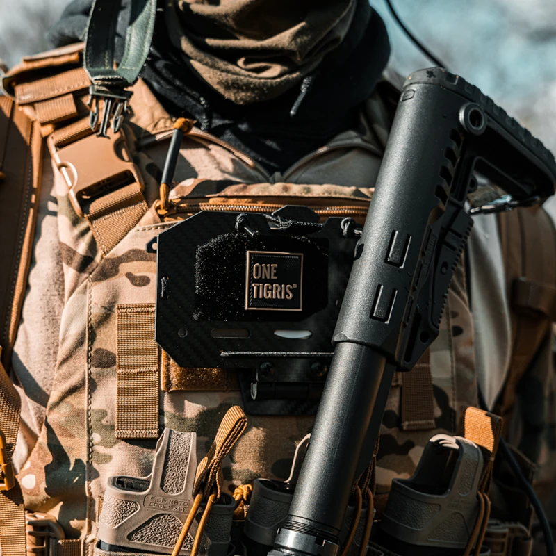 Phone Holder ONETIGRIS Military Mobile Phone Rack Tactical Chest Bag Map Case Panel Airsoft Gear Outdoor Molle Folded Iphone Navigation Board