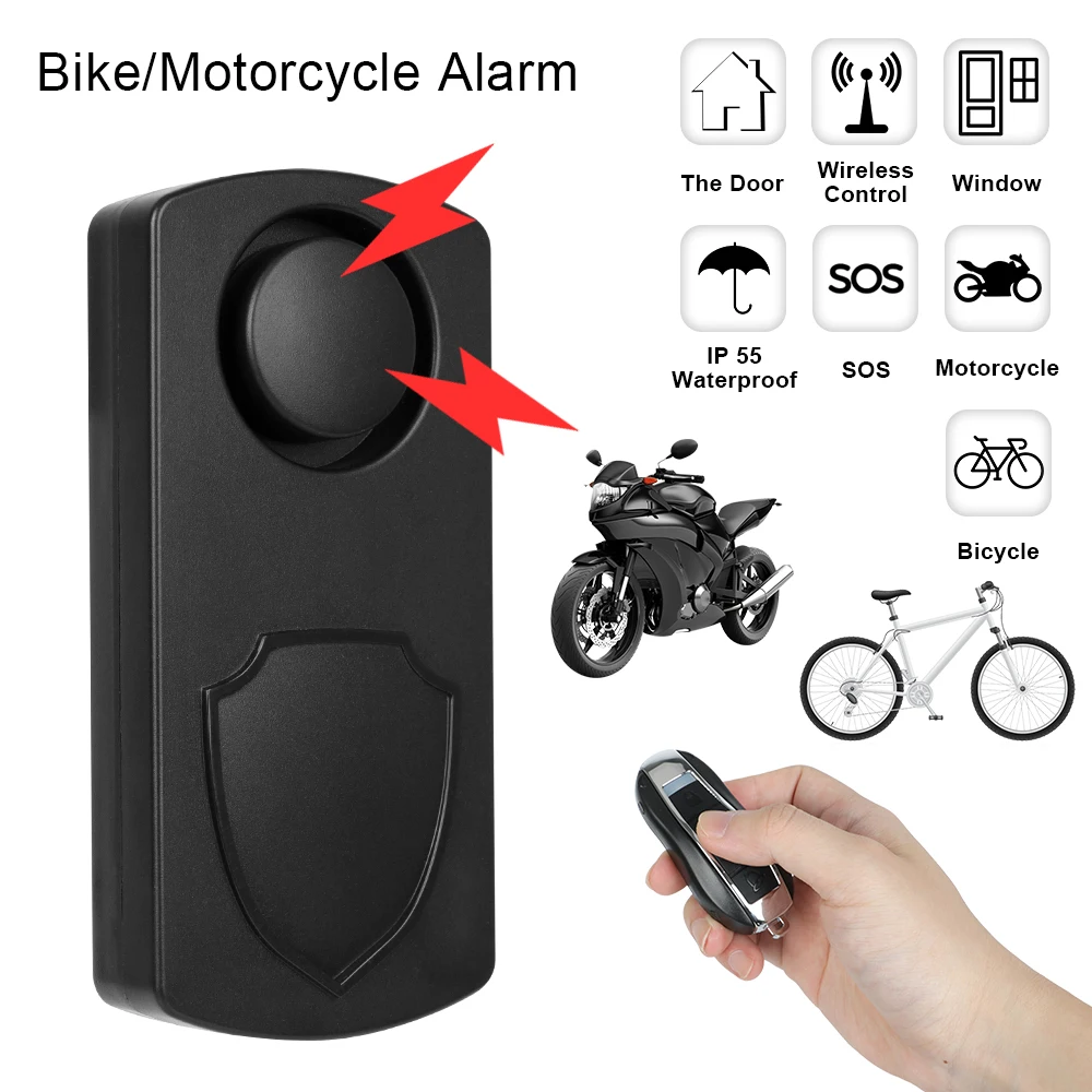 

Waterproof Wireless Remote Control Vibration Detector Alarm Motorcycle Electric Bicycle Security Anti Lost