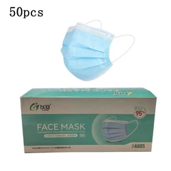 50 - Pack Disposable Protective Face Masks with Activated Carbon Filter (50pcs)