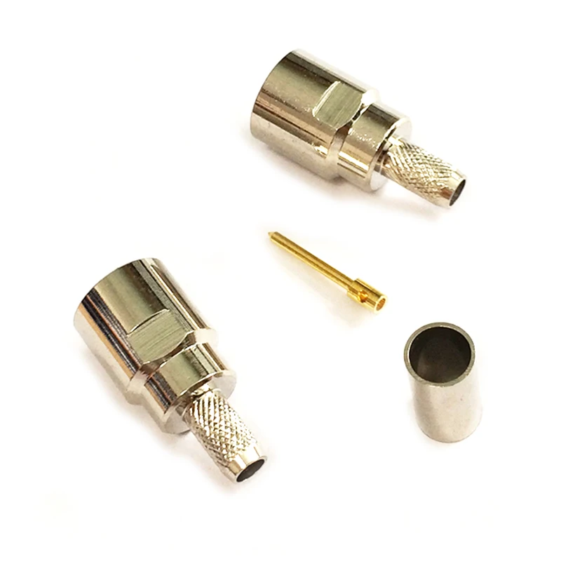 

1PC FME Male Plug RF Coax Connector Crimp RG58 RG142 RG400 LMR195 Cable Straight Nickelplated NEW Wholesale