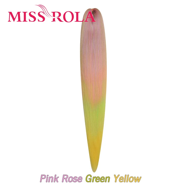 Miss Rola Synthetic 26 Inches 75g Kanekalon Hair Wholesale Bulk Braid Hair Extension Pre Stretched Pink Blonde Twist Jumbo Braid M#Red