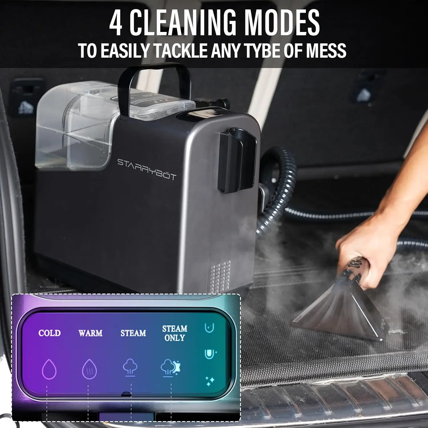 Carpet Cleaner Machine with Steam  for  Powerful Suction with Versatile Tools, Compact Pet Stain Remover 5