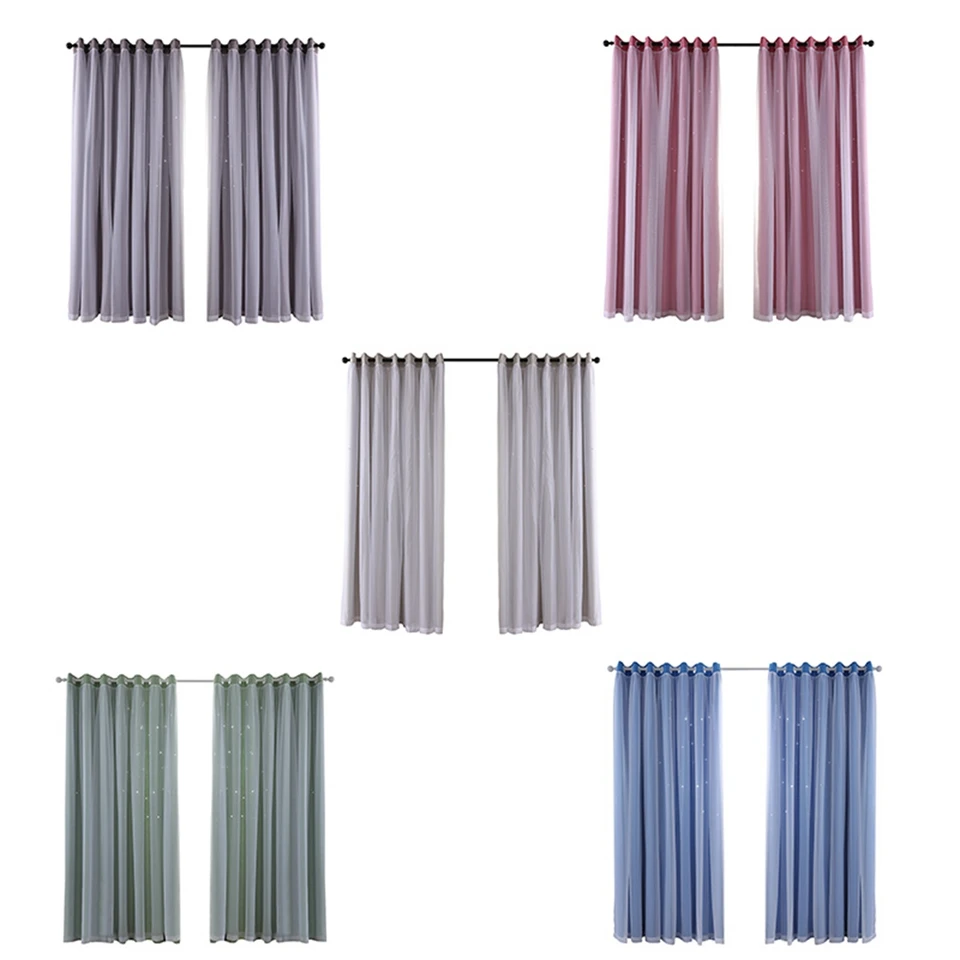 Hollow Star Curtains for Modern Home Decor