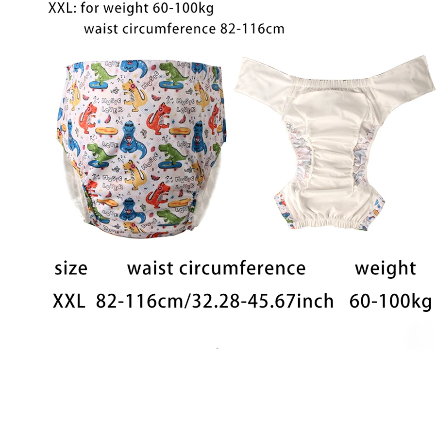 Disposable Adult Diapers 1 pc XXL Side Zippered Adult Diaper Waterproof Leak-Proof