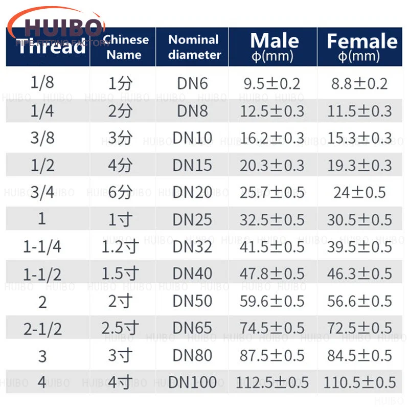 50/100/150/200/300mm Length 1/8