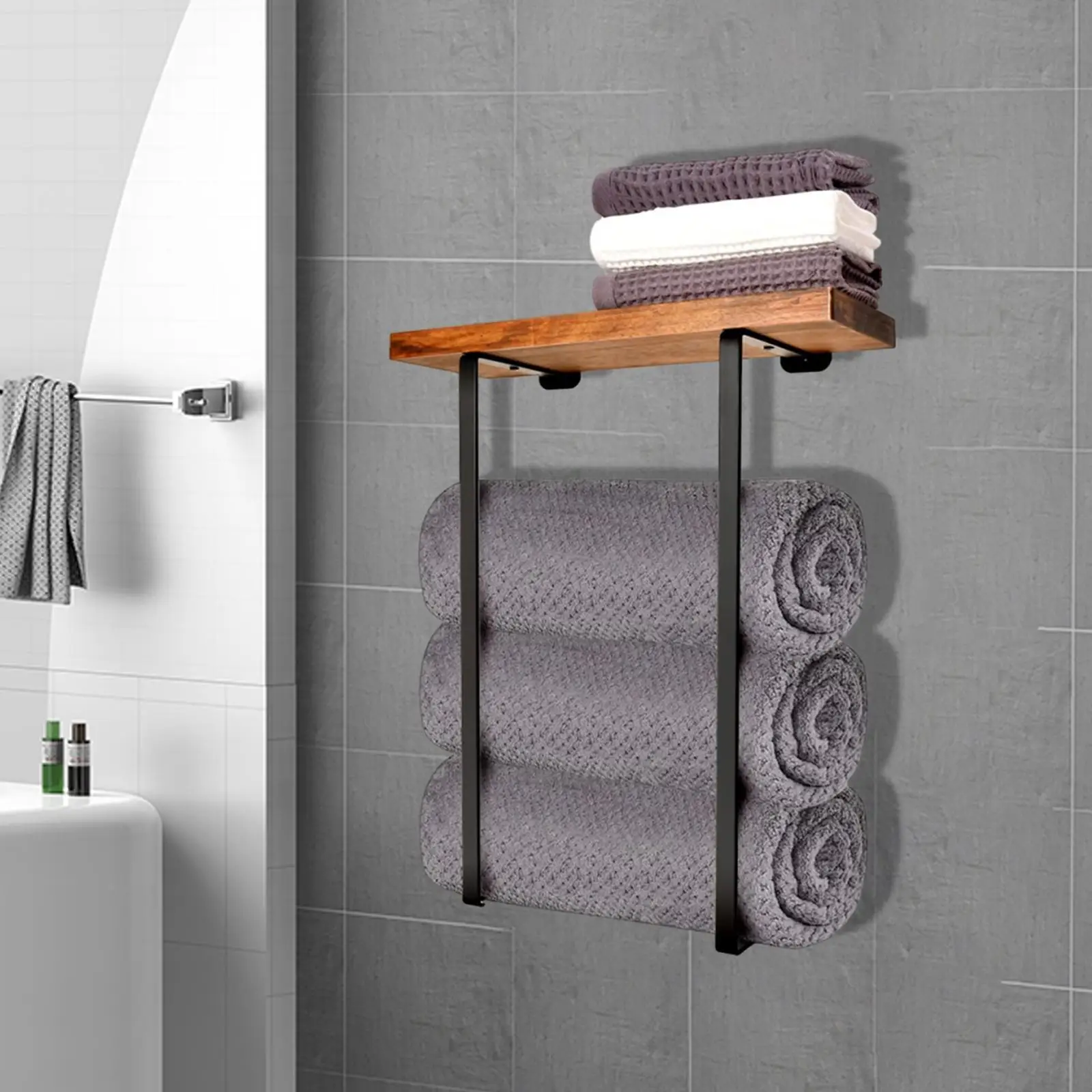 Towel Rack Minimalist Organizer Bathroom Towel Rack for RV Hand Towels SPA