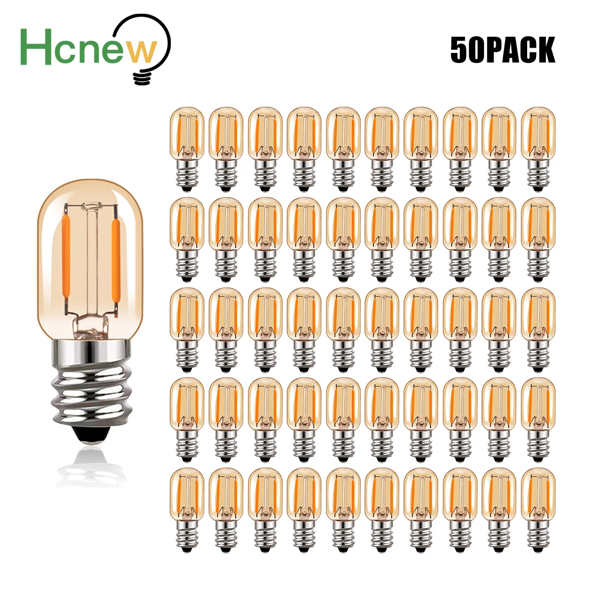 Vintage E14 LED Bulb T22 Salt Lamp 1W 2200K Amber Glass Mini Night Light Ampoule 10W Equivalent Candelabra LED Filament Bulbs ganriland led night light bulbs c7 0 5w vintage soft warm 2700k e12 e14 220v dimmable candelabra mini gold tint glass lamp bulb