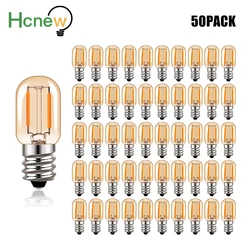 Vintage E14 LED Bulb T22 Salt Lamp 1W 2200K Amber Glass Mini Night Light Ampoule 10W Equivalent Candelabra LED Filament Bulbs