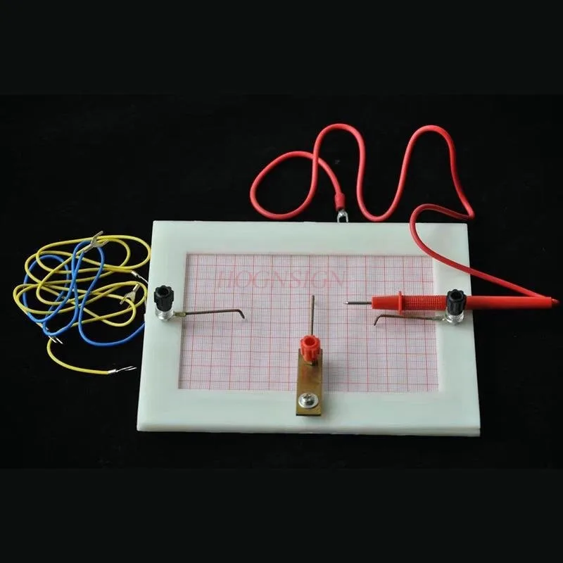 1개 고등학교 물리, 전기, 정전기 등전면선 그리기 실험 장치, 전도성 유리형
