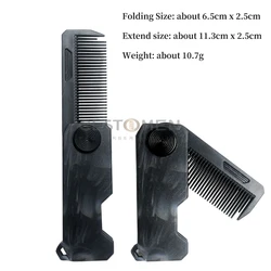 Enhanced 2 - in - 1 Pocket Folding Comb - Wide Tooth (1 Teeth Mini Comb)