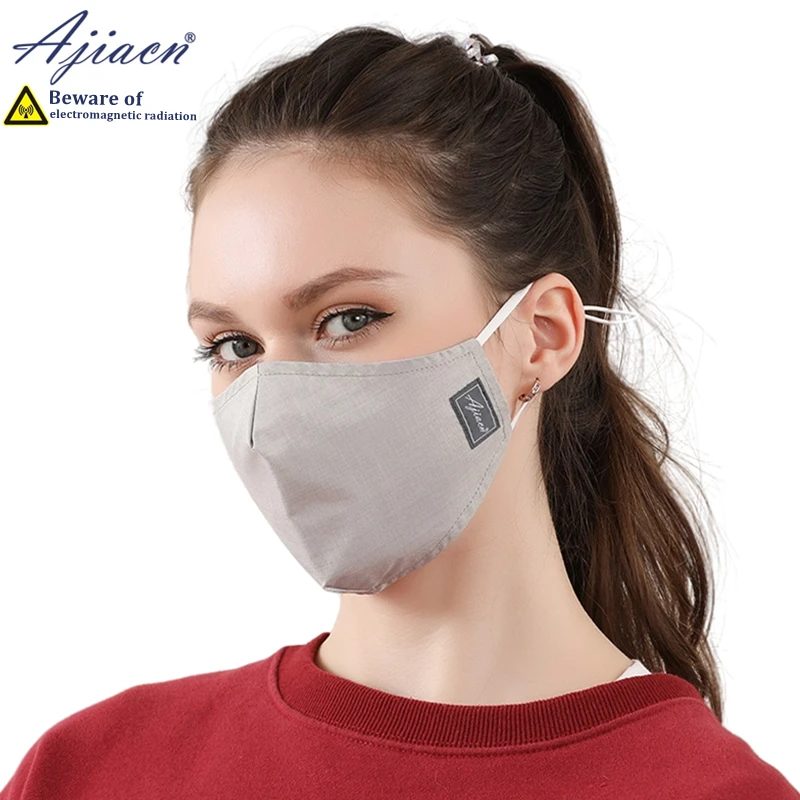 Recommend anti-radiation 50% silver fiber fabric mask prevent smog, reject bacteria Electromagnetic radiation shielding mask