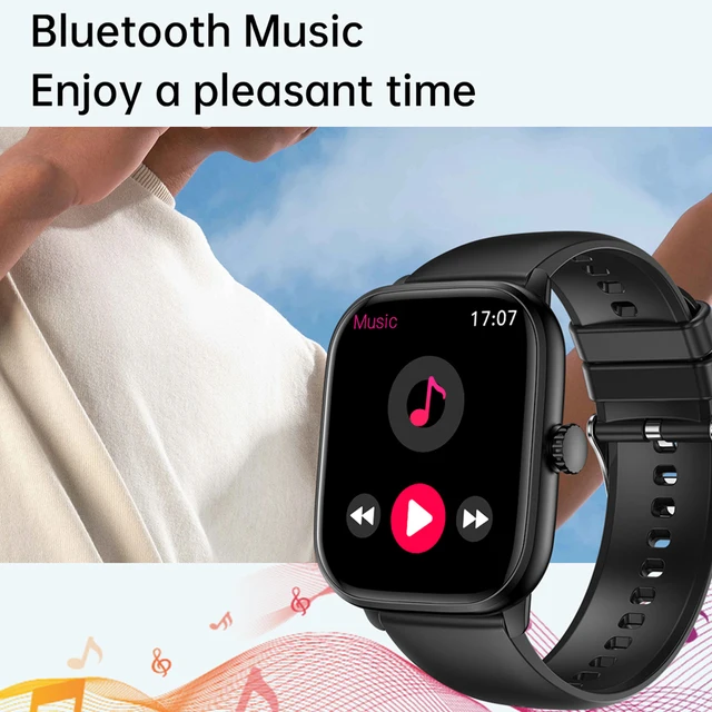 LEMFO-relógio inteligente impermeável para homens, chamada bluetooth, música, full touch dial, rastreador de fitness, 2,01 6