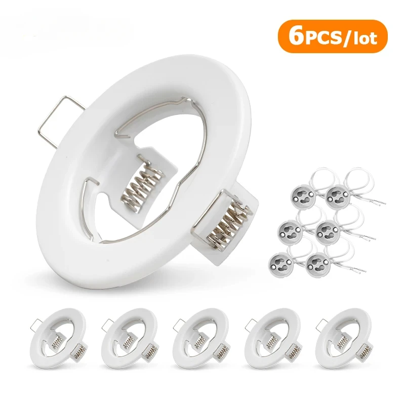 6 pièces encastré downlight cadre LED plafonniers Downlight GU10 MR16 plafonniers luminaire