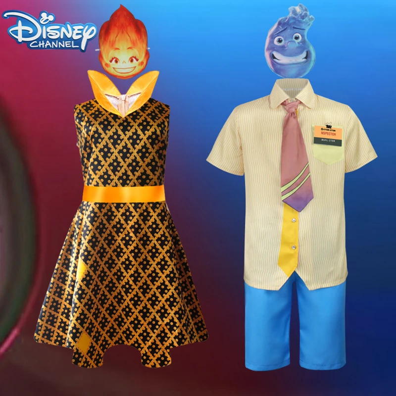 Disney Pixar Elemental Cosplay Costume Anime Cartoon Kids Roleplay