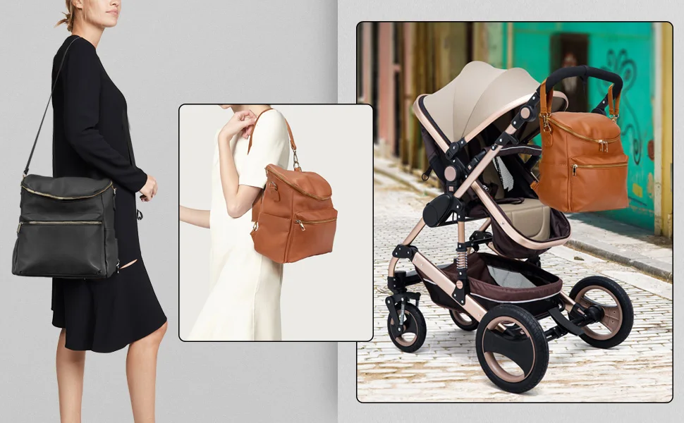 leather diaper bag