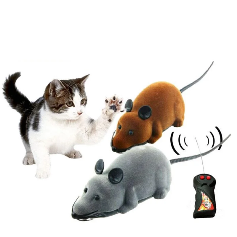 Mouse Cat Toy Wireless Remote Control Pet Toys Interactive Plush Mouse RC Electronic Rat Mice Toy For Kitten Cat cat toy pet toy