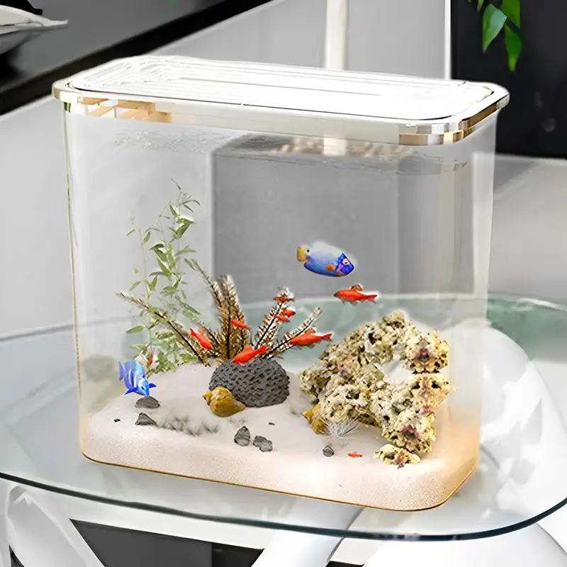 Fish Tank For Betta Fish Small Betta Aquarium Desktop Tank Landscape Turtl Aquarium Decorative