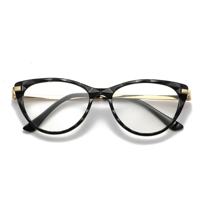 Anti Blue Light Glasses Women Glasses Fashion Vintage Cat Eye Anti Blue Light Glasses Women Triangle Metal Frame Anti Radiation Eye Protection