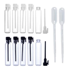 

50Pcs 1ml 2ml 3ml 5ml plastic rod glass small sample empty bottle essential oil test tube bottle perfume dropper bottle