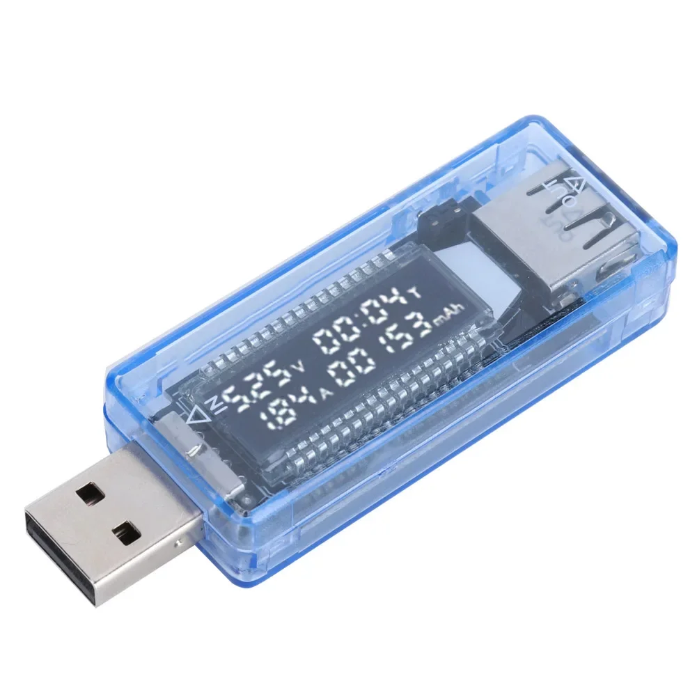 배터리 용량 표시 및 충전 상태 모니터링을 위한 메모리 기능을 갖춘 휴대용 KWS V20 USB 전압 전류 측정기