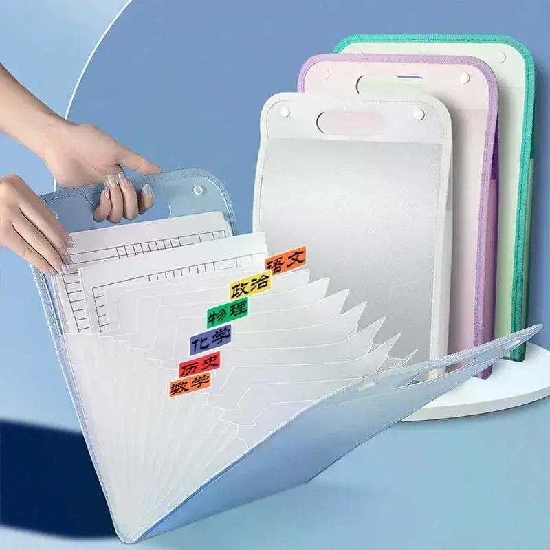 13 Pocket File Folders Portable A4 Letter Size Expanding Folders Document Organizer for Classroom Office Storage file folder