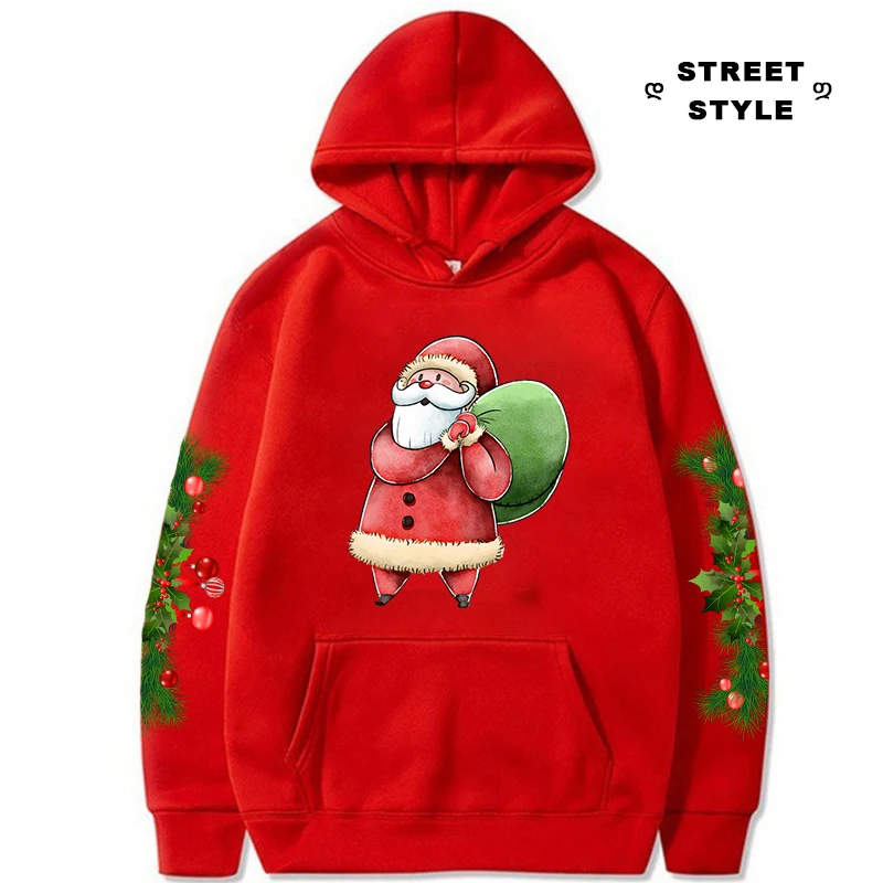

Merry Christmas Hoodies For Men Cute Santa Claus Graphic Sweatshirt Gophers Print Long Sleeves Oversized Unisex Casual Clothing