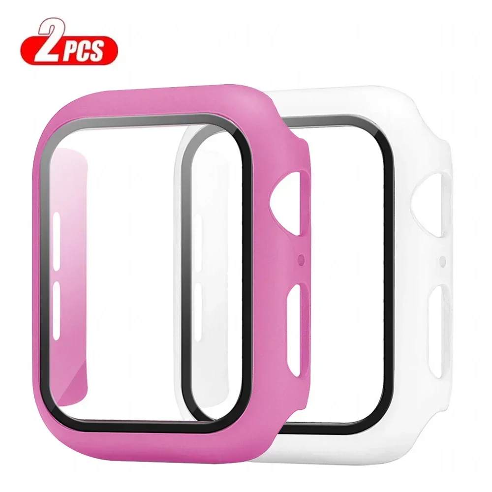 Premium Tempered Glass Screen Protector and Cover for Apple Watch - 2-Piece Set