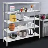Adjustable Stainless Steel Storage Shelves 5 Tier Industrial Shelving Garage Warehouse Kitchen 4