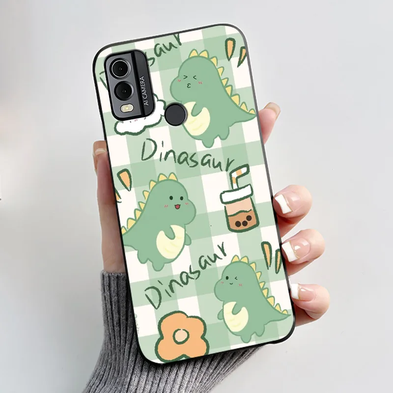 Aesthetic Cute Cat Astronaut Black Silicone Phone Case Shell