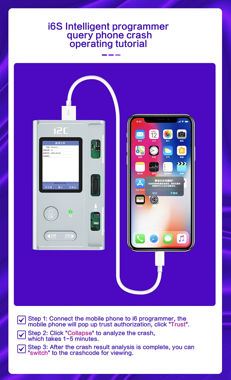 i2C i6S Intelligent Programmer For iPhone 6-13 ProMax Face