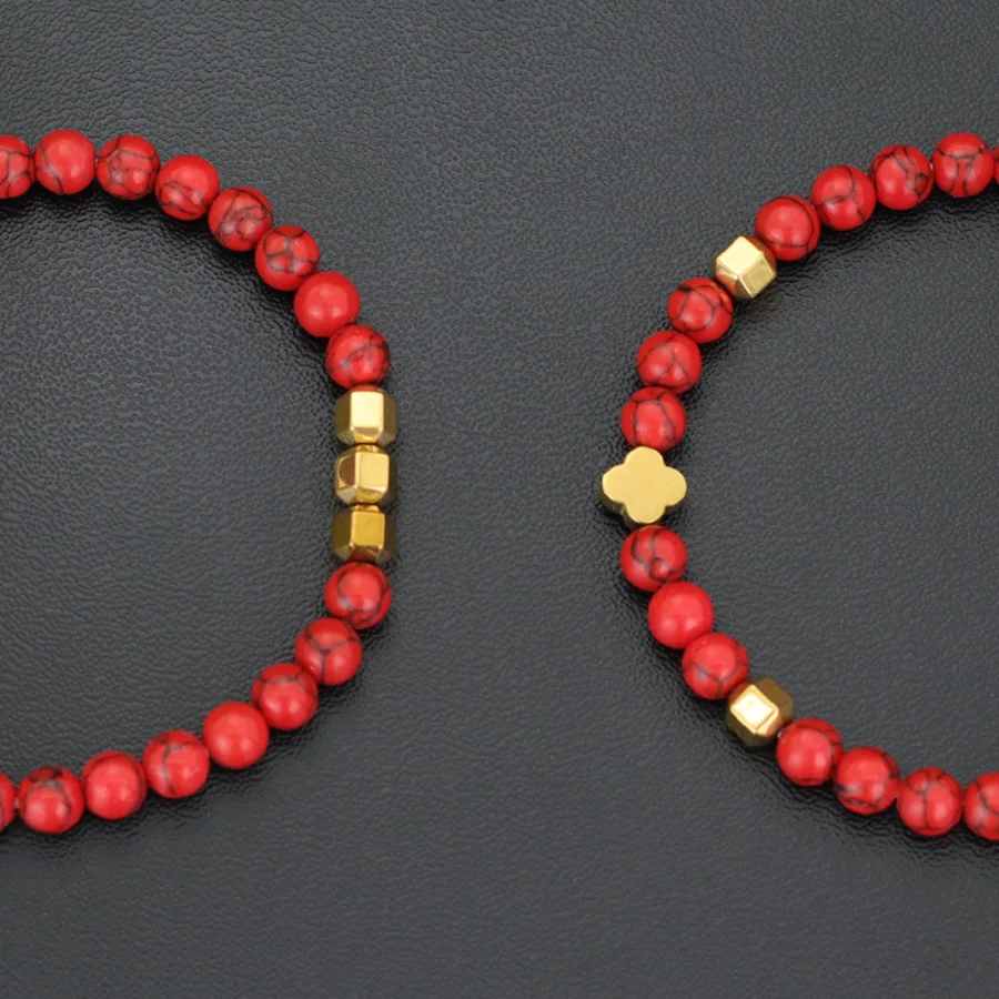 Men Hematite Stone Beaded Meditation Bracelet Set