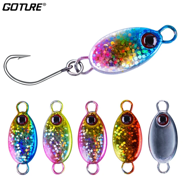 Goture 2Pcs Ice Fishing Jigs, Ice Fishing Lure Kit with Sharp