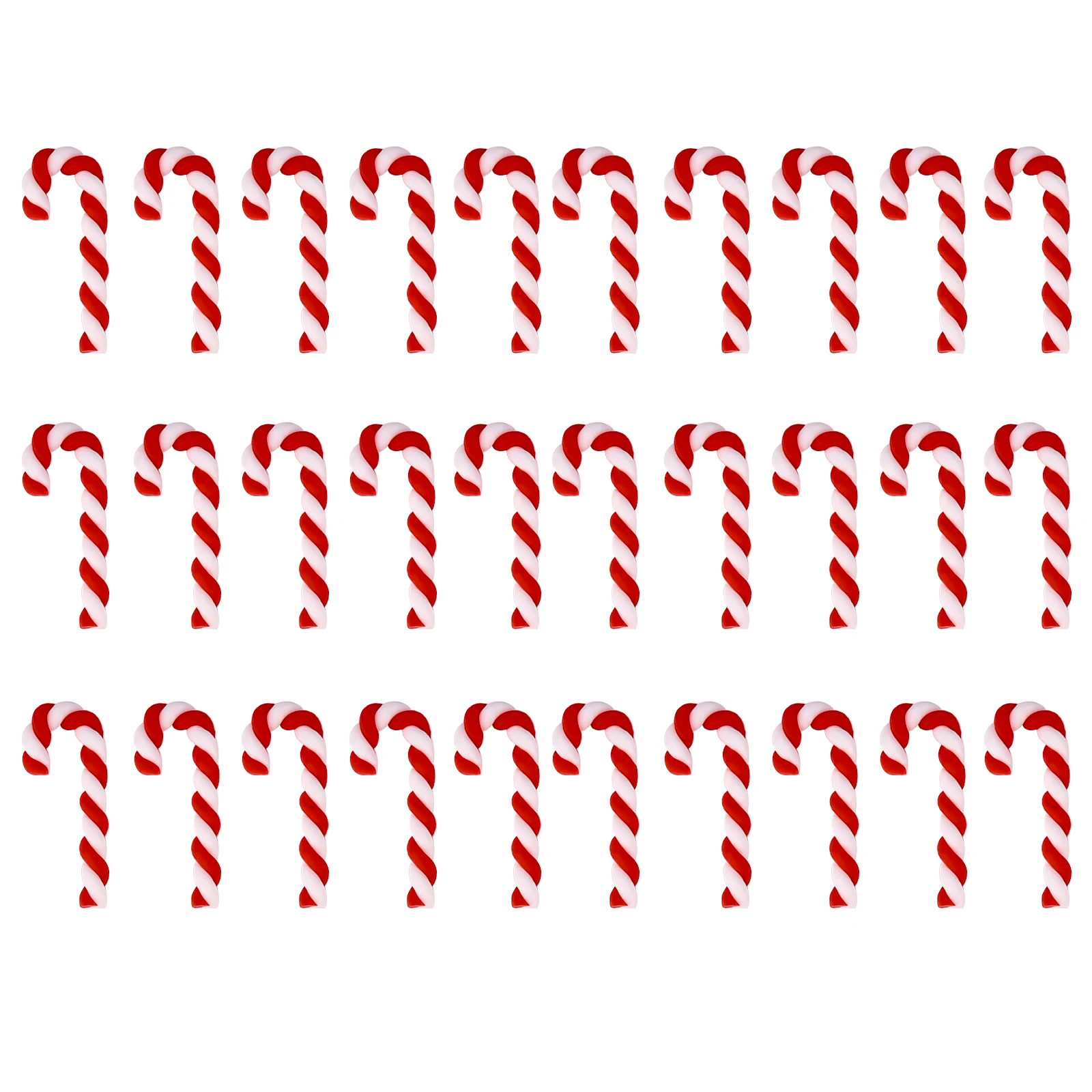 Candy resin ornaments resin embellishments 15/30PCS Mini candy canes miniature Christmas tree decoration pendant DIY scrapbook craft gift decor Merry Christmas ornament