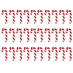 15/30PCS Mini Candy Canes Miniature Christmas Tree Decoration Pendant DIY Scrapbook Craft Gift Decor Merry Christmas Ornament