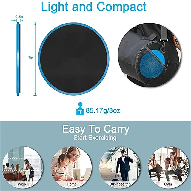 2pcs Gliding Discs Slider Fitness Disc Exercise Sliding Plate Abdominal Core Muscle Training Yoga Sliding Disc Fitness Equipment 3