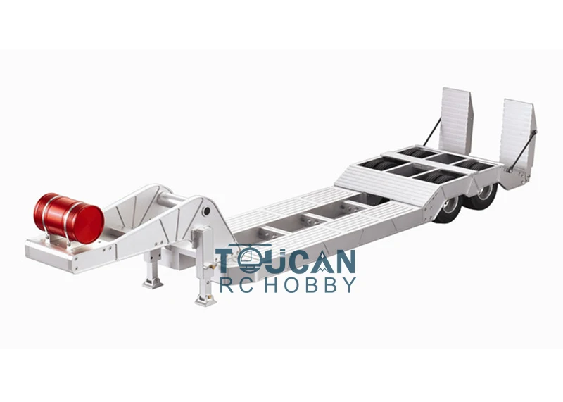 

Тяжелый серебристый прицеп TOUCAN RC, шасси, 2 оси, 1/14, полу-трактор, сделай сам, тамийя, Игрушечная модель TH01054