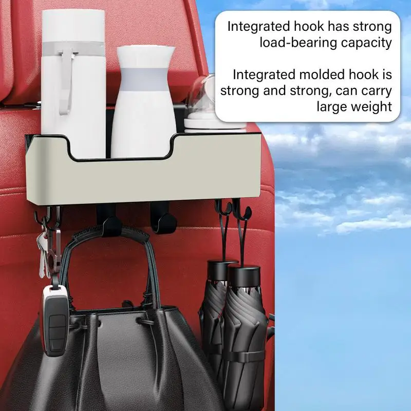 Car Headrest Rear Seat Multifunctional Storage Box Car Seat Back Box Multifunctional Travel Accessories With Cup Holder