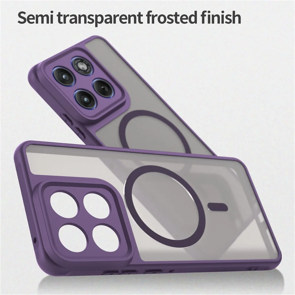 MagSafe Magnetic Frosted Anti-Shock Hard Plastic Case with Soft Edges
