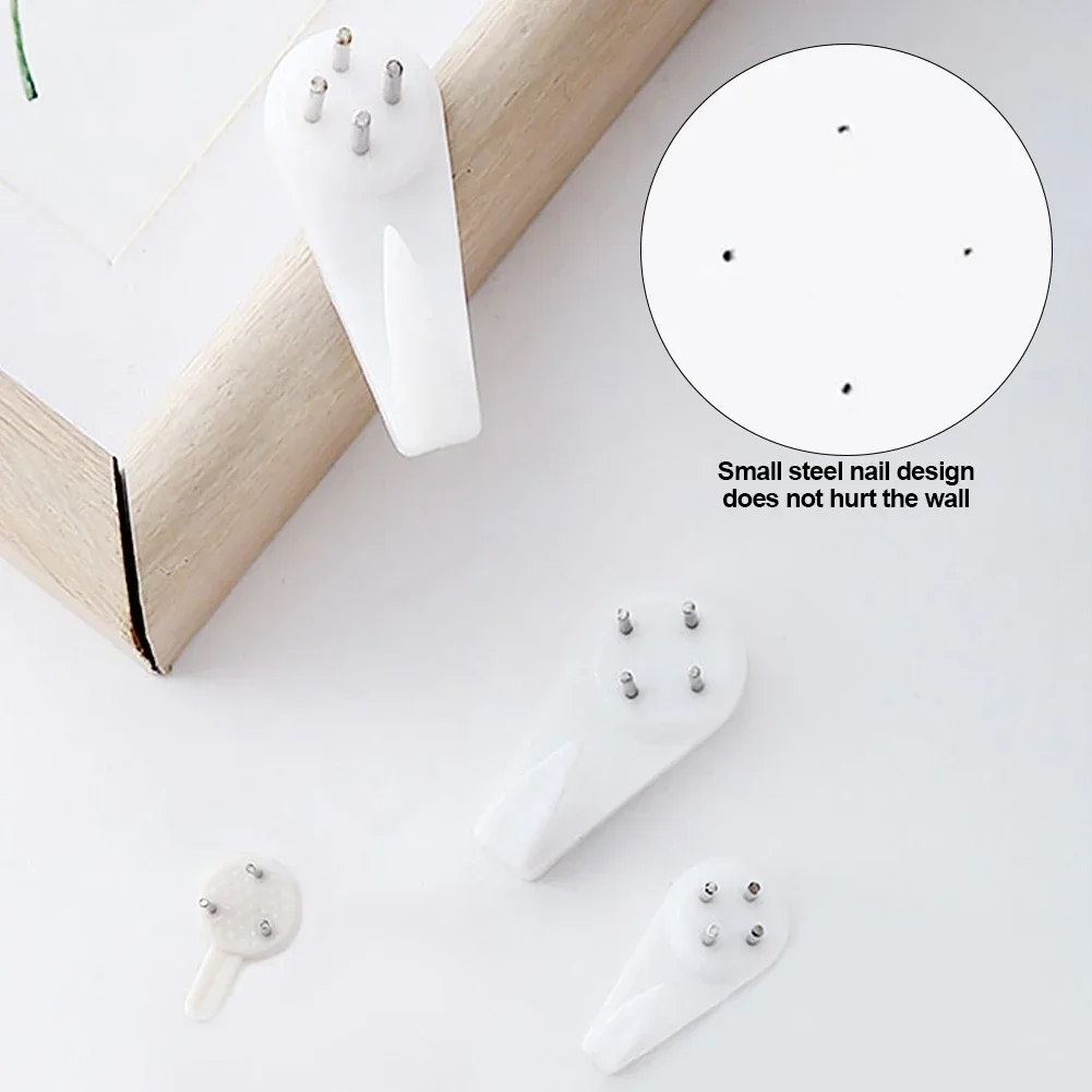 20Pcs Invisible Nail Screws Wall Hooks Picture Hangers Traceless Photo Hook Multi Function Picture Painting Frame Hanger wall hooks picture frame hangers hanging hooks