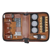 Golf Kit Tool Carrying Bag Multifunction Pu Golf Accessories Pouch Set Tool RangeFinder Knife Brush Ball Clip Tee Score 2