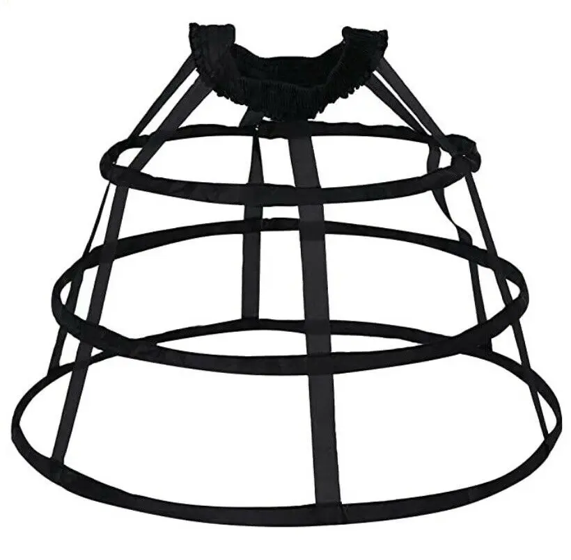 

3 Hoop Cage Skirt Crinoline Costume Petticoat Gown Dress Underskirt