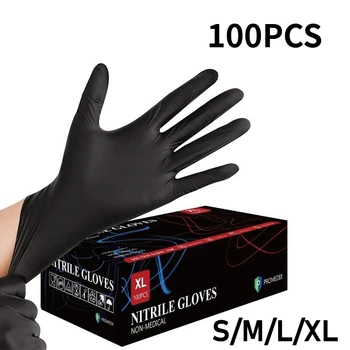 Disposable Black Nitrile Work Gloves 1