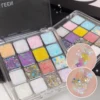 Shiny Sequins Flakes Eyeshadow Palette Self Adhesive Glitter Gel Hair Body Nail Blue Pink Yellow Sequin Gel Makeup Decoration 5