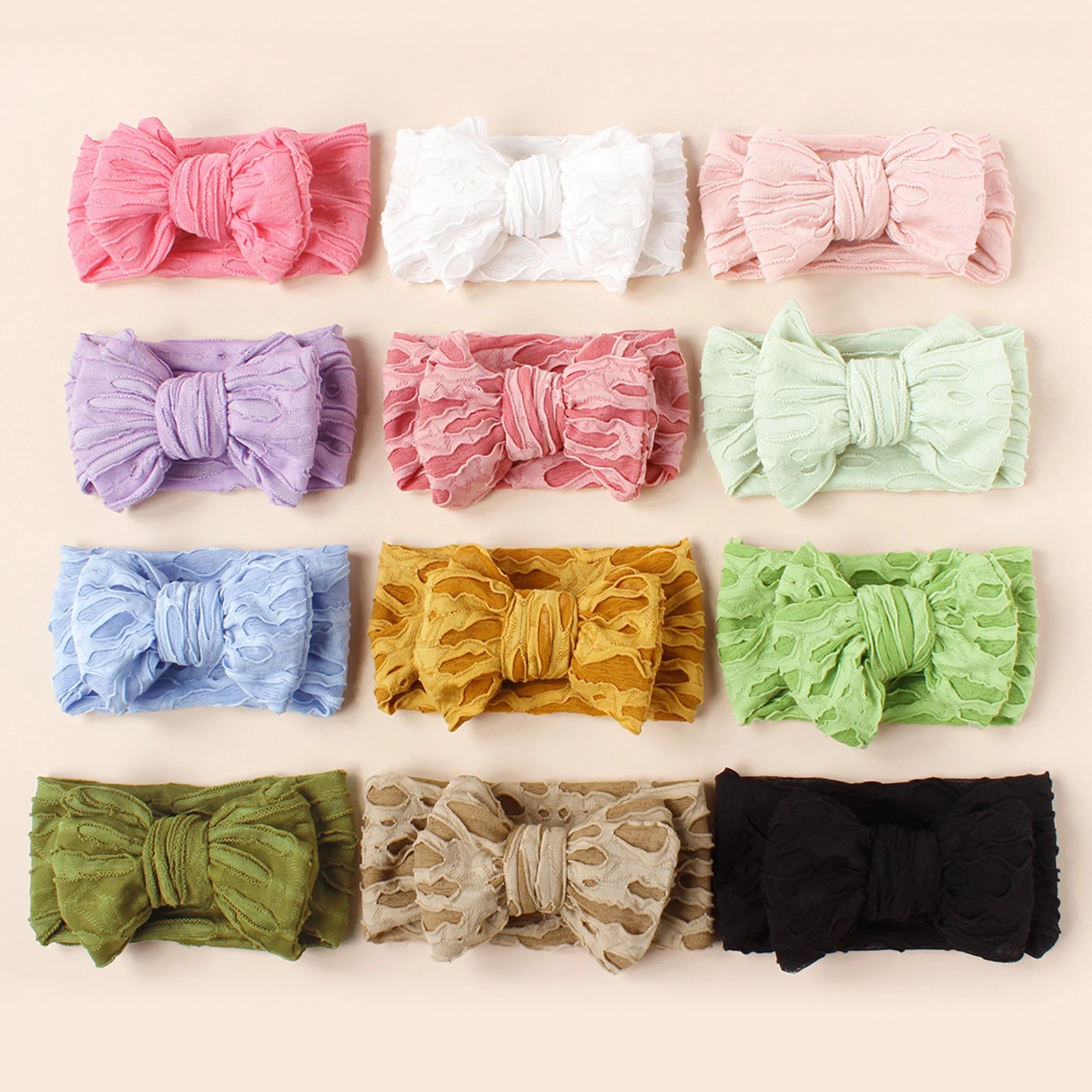 

Baby Girls Headband Cutout Bowknot Toddler Kids Hair Band Newborn Elastic Headwear Cute Fashion Hair Accessories