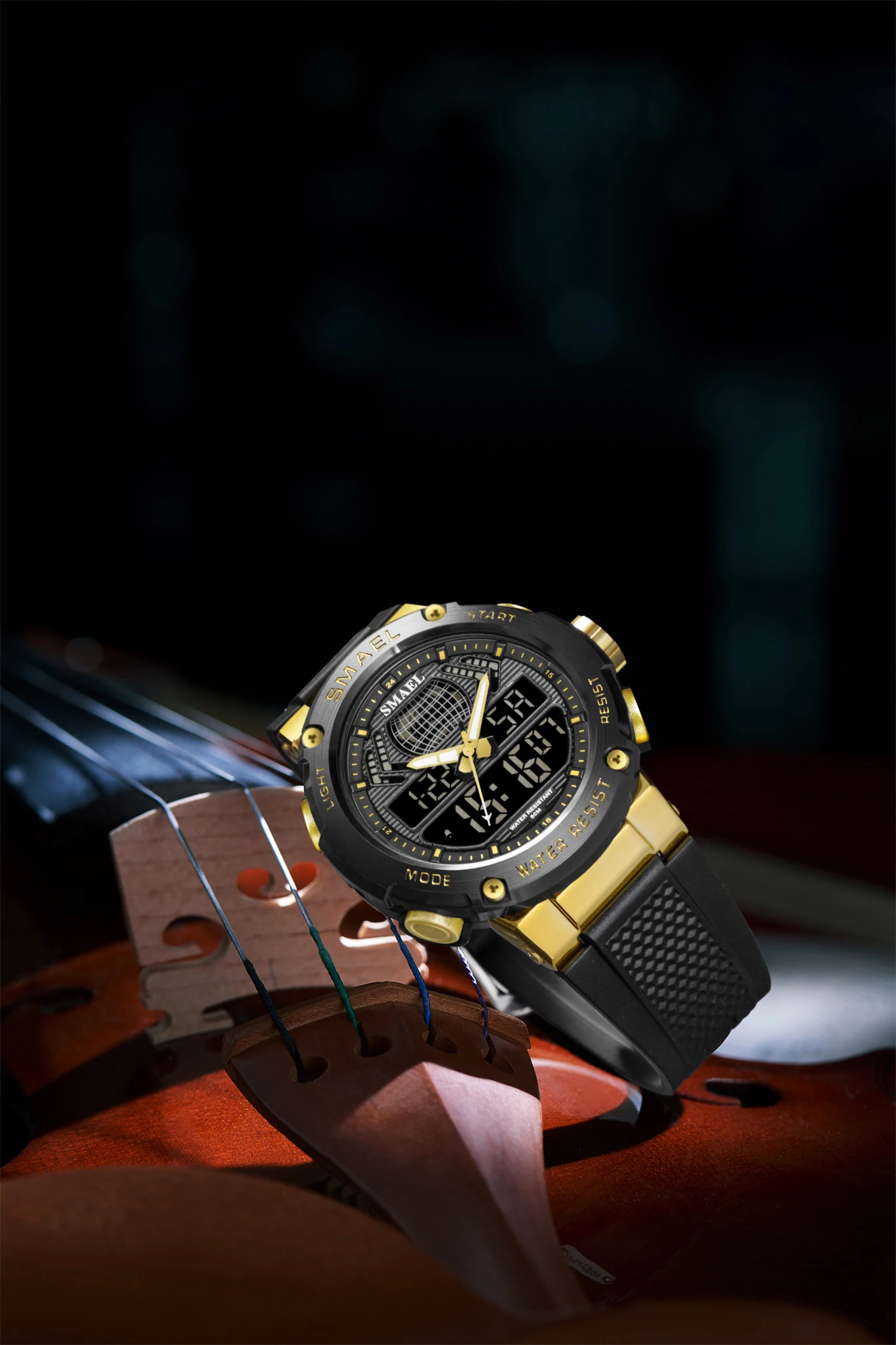Top Brand Men Military Watches 50M Waterproof Dual Display Quartz Watch Chronograph Sports  Relogio Masculino