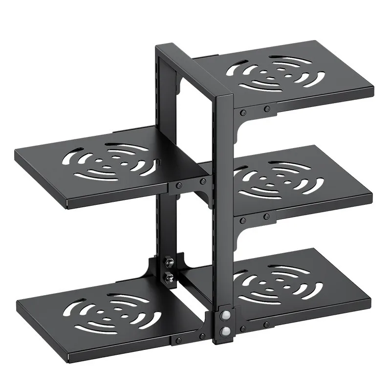 Double Sided Pot Multi-Tier Adjustable Under Cabinet Kitchen Organizer Heavy Duty Pot Shelf for Cookware Storage Space Saving kitchen storage rack,kitchen organizer,kitchen organizer rack